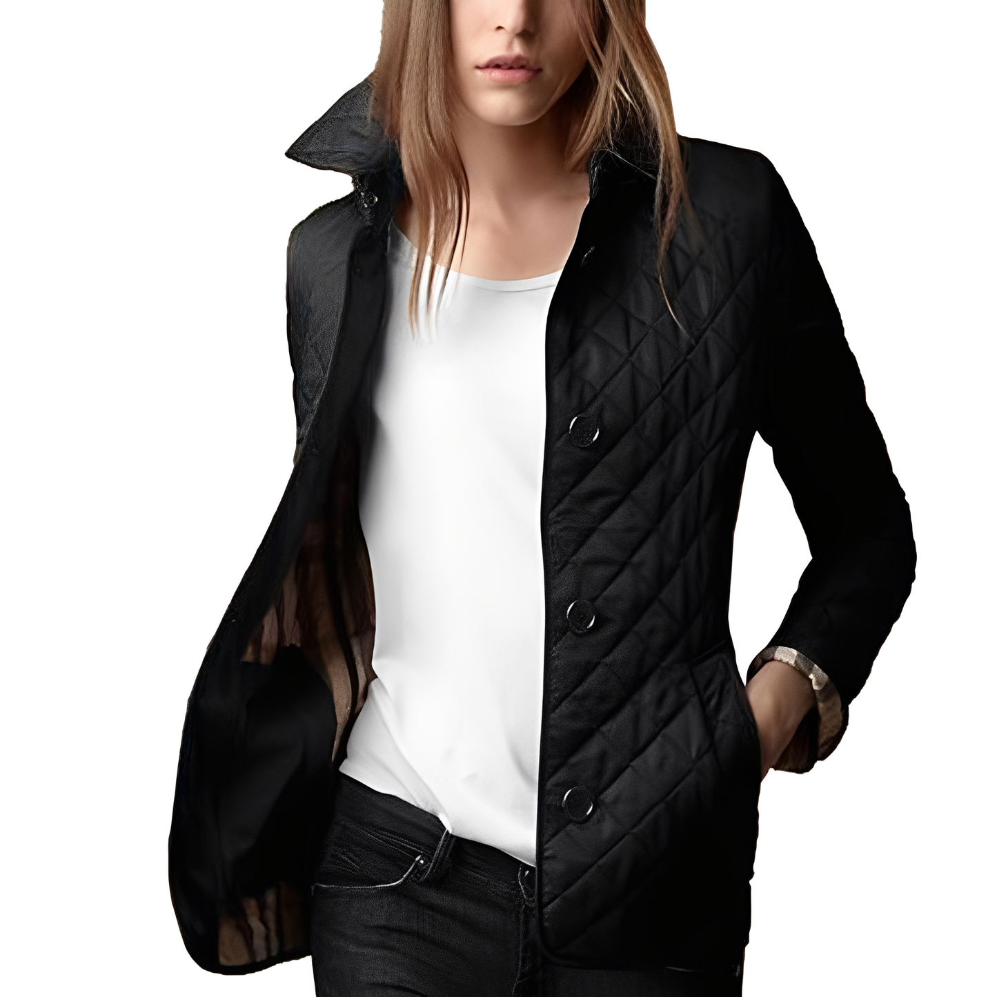 Warme Damenjacke Tailliert Modern