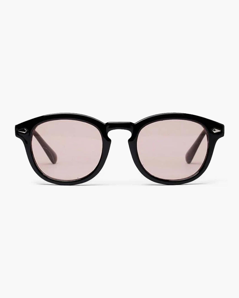 Runde Sonnenbrille Männer Schwarz Modisch