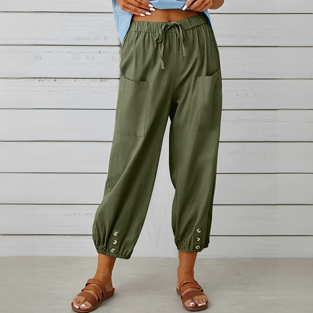 Damen Sommerhose Elegante Leichte Hosen
