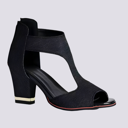 Damen Sandaletten Elegante Reißverschluss Schuhe