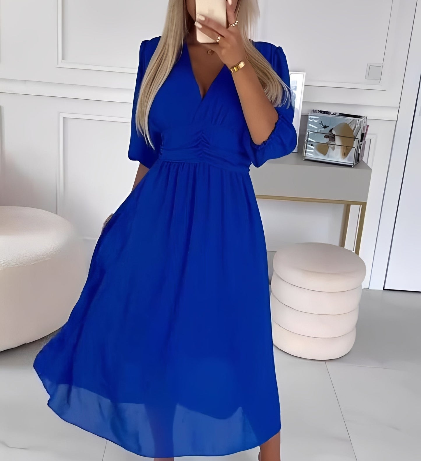 Elegantes Damenkleid mit Ärmeln Lang