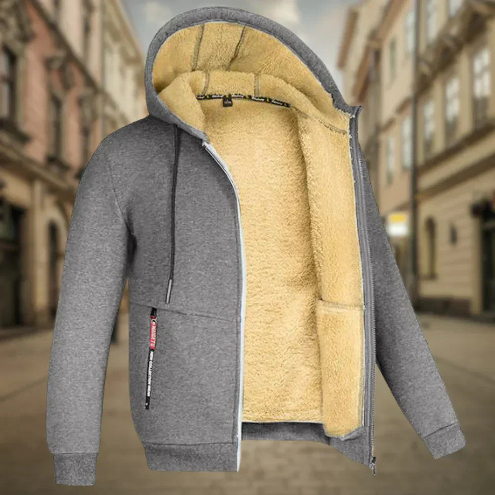 Herren Fleece Hoodie Warm Bequem Sportlich