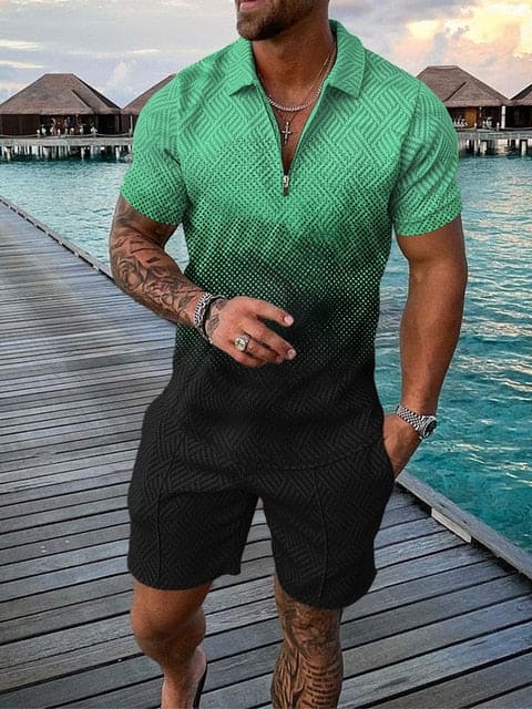 Herren Freizeit Set Farbenfroh Sportlich Modern