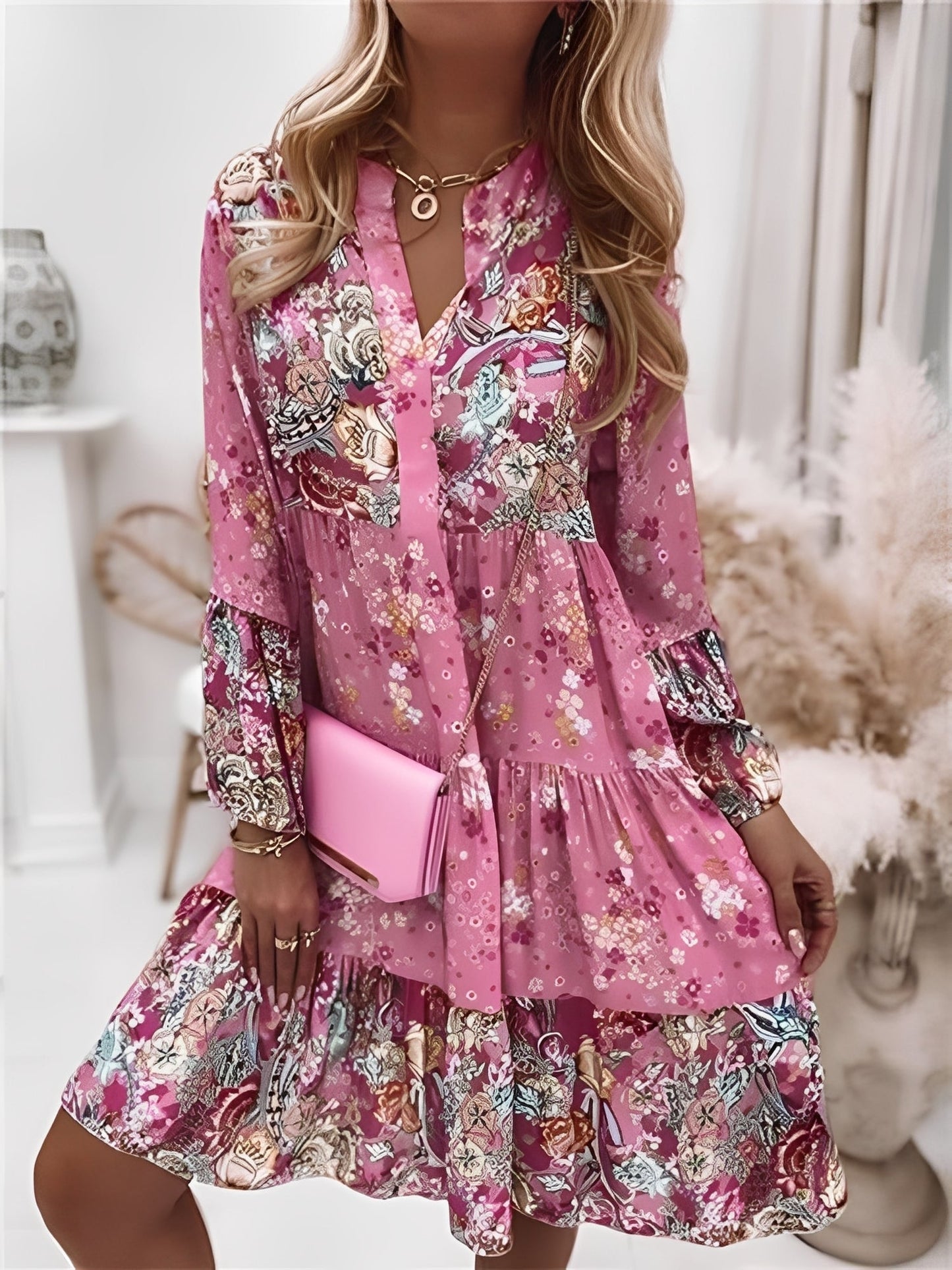 Kurzes Partykleid Damen Stilvoll Locker Geschnitten