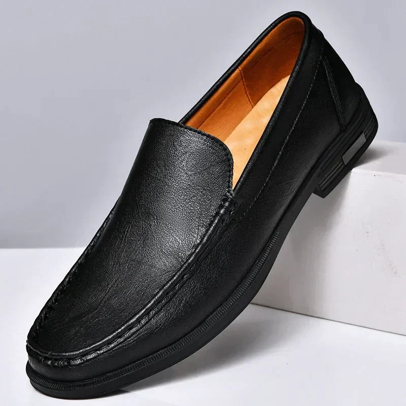 Herren Loafer Schuhe Elegant Lederschuhe Schwarz - BerlinGlamour