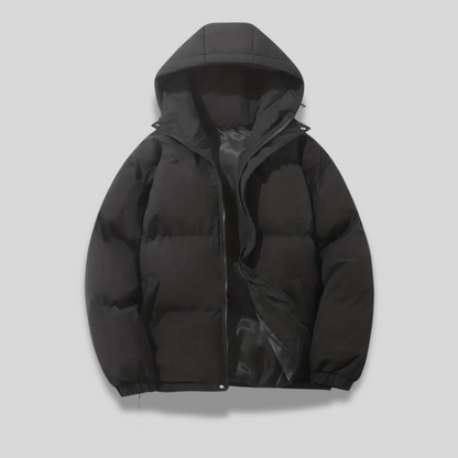 Bomberjacke Herren Leder Schwarz Modern