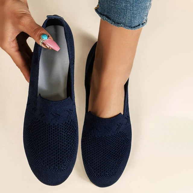 Blaue Sportschuhe Atmungsaktiv Netz Laufschuhe