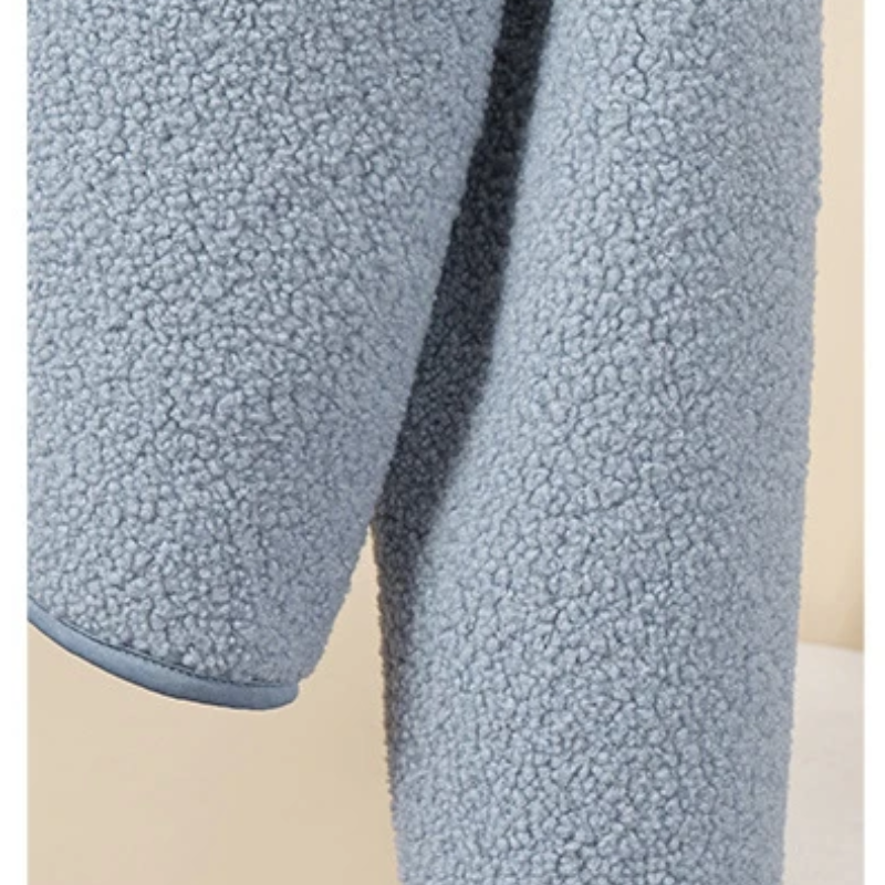 Kapuzenjacke Sherpa Fleece Warm mit Reißverschluss