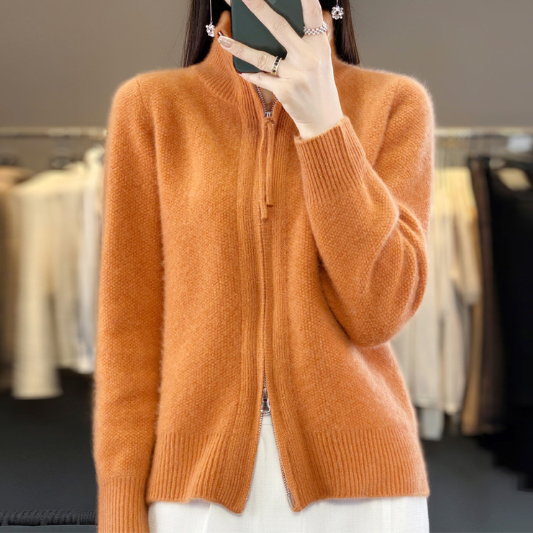 Eleganter Cardigan mit Reißverschluss Bequem Modern