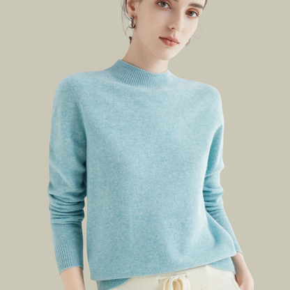 Damen Rollkragenpullover Merinowolle Warm Winter
