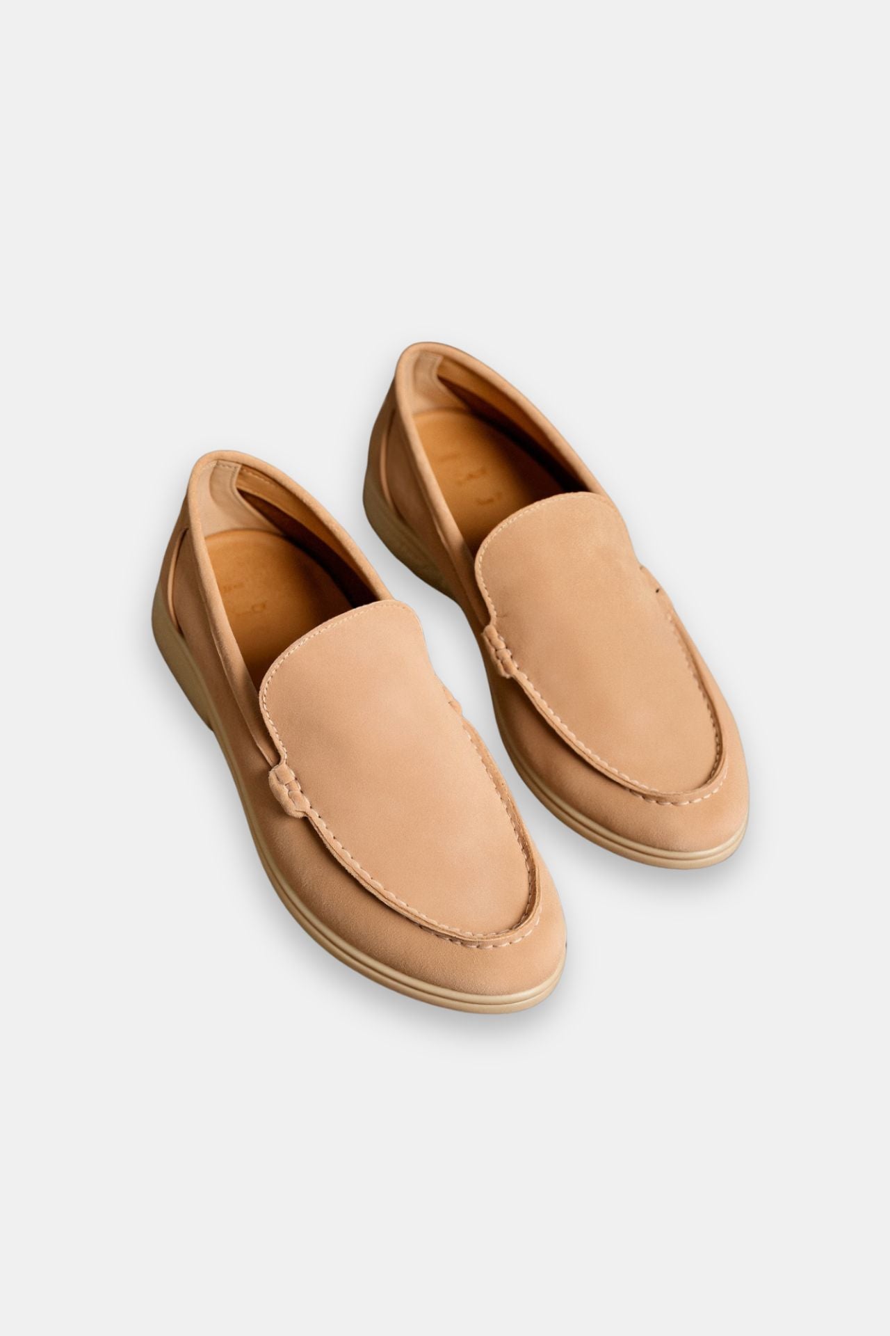 Bequeme Loafer Schuhe Beige Elegante Damenschuhe