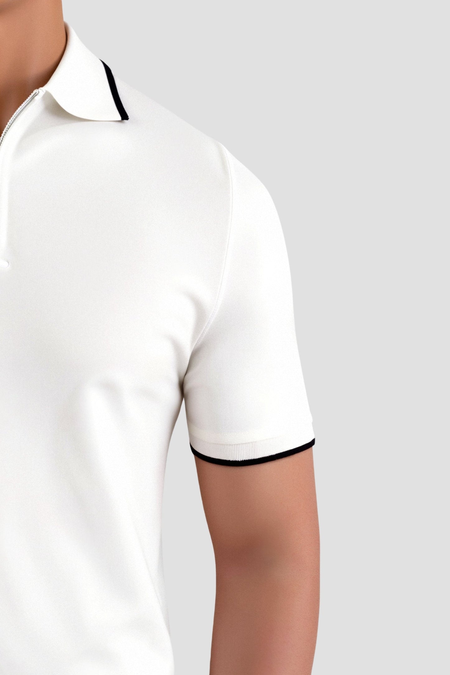 Poloshirt Herren Klassisch Reißverschluss Modern