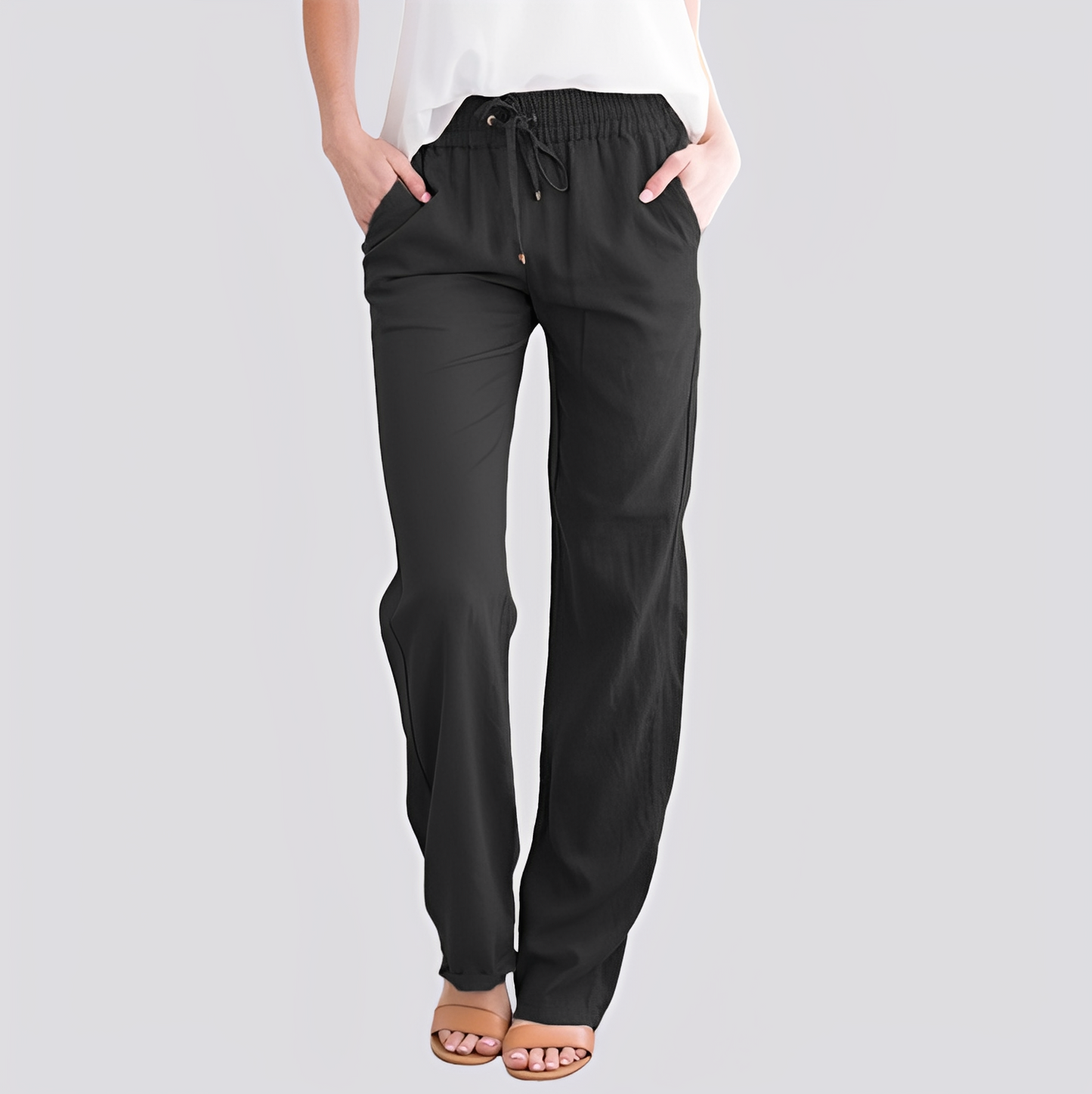 Damen Hose Leicht Elastisch Bequem