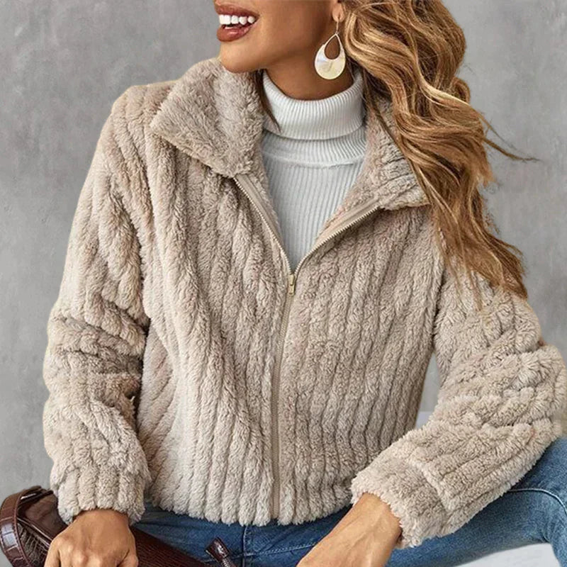 Damen Fleecejacke Weich Warm Stylisch