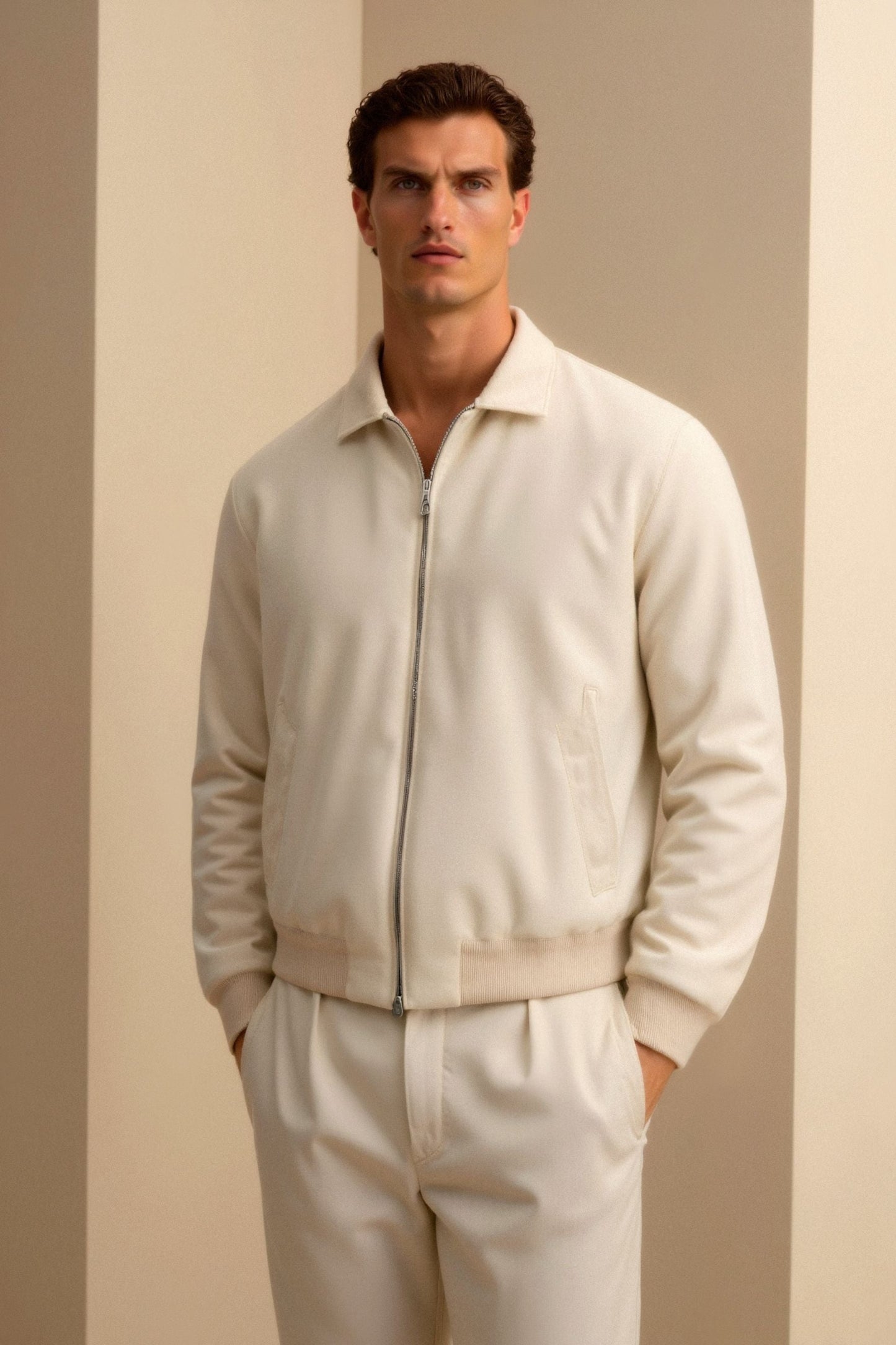 Bomberjacke Herren Slim Fit Modern Elegangt