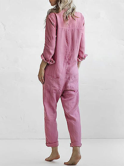 Langärmelige Jumpsuit Damen Elegant