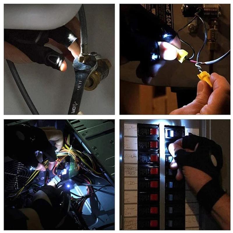 LED Handschuhe Wasserdicht Leuchtend mit Sensor