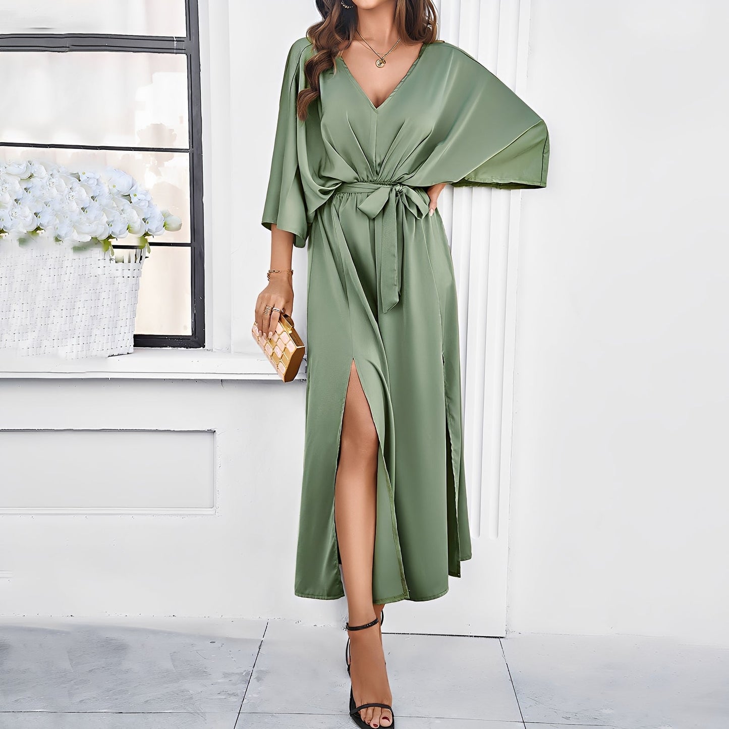 Damen-Sommerkleid Modern Leicht Elegant