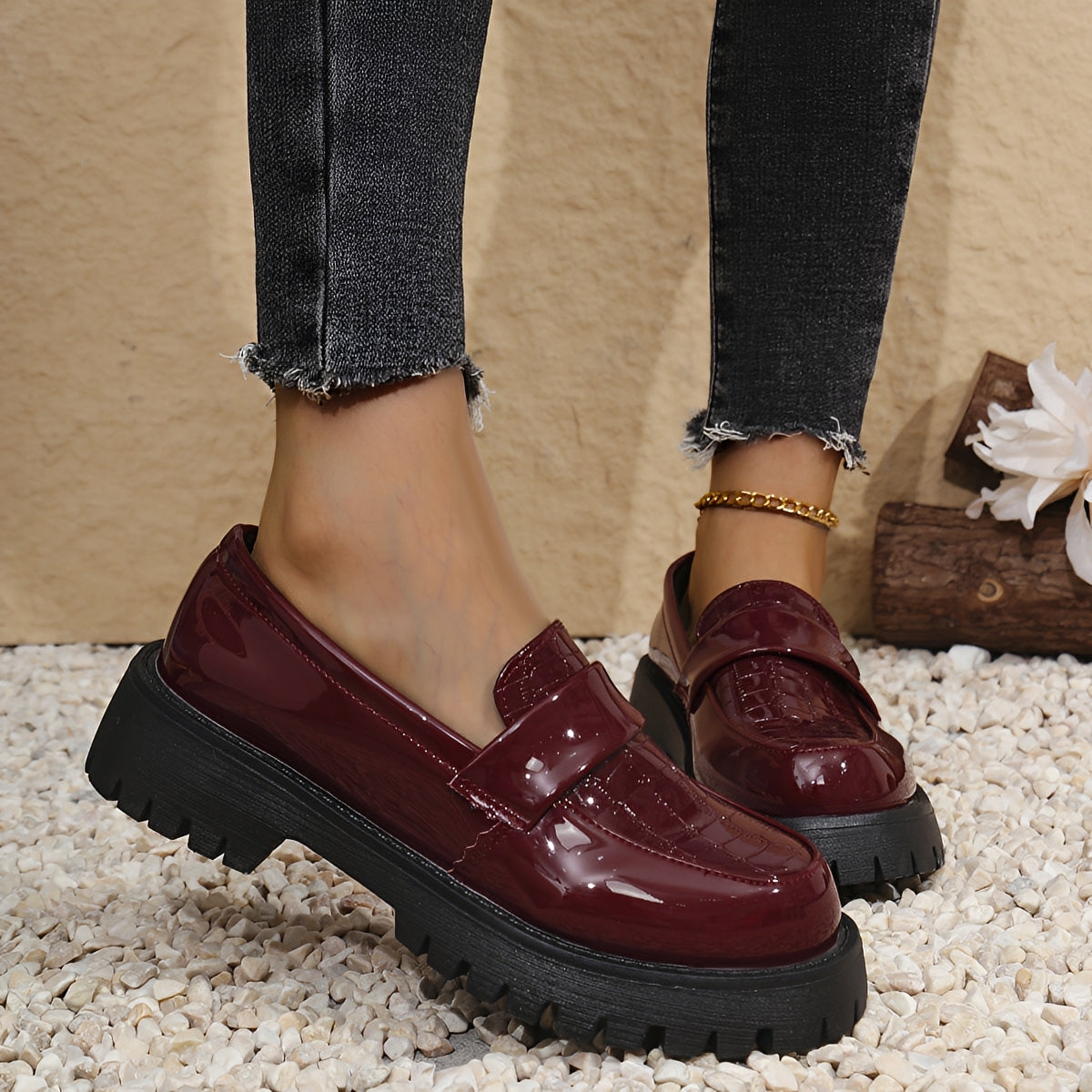 Damen Mokassins Schuhe Modern Stilvoll