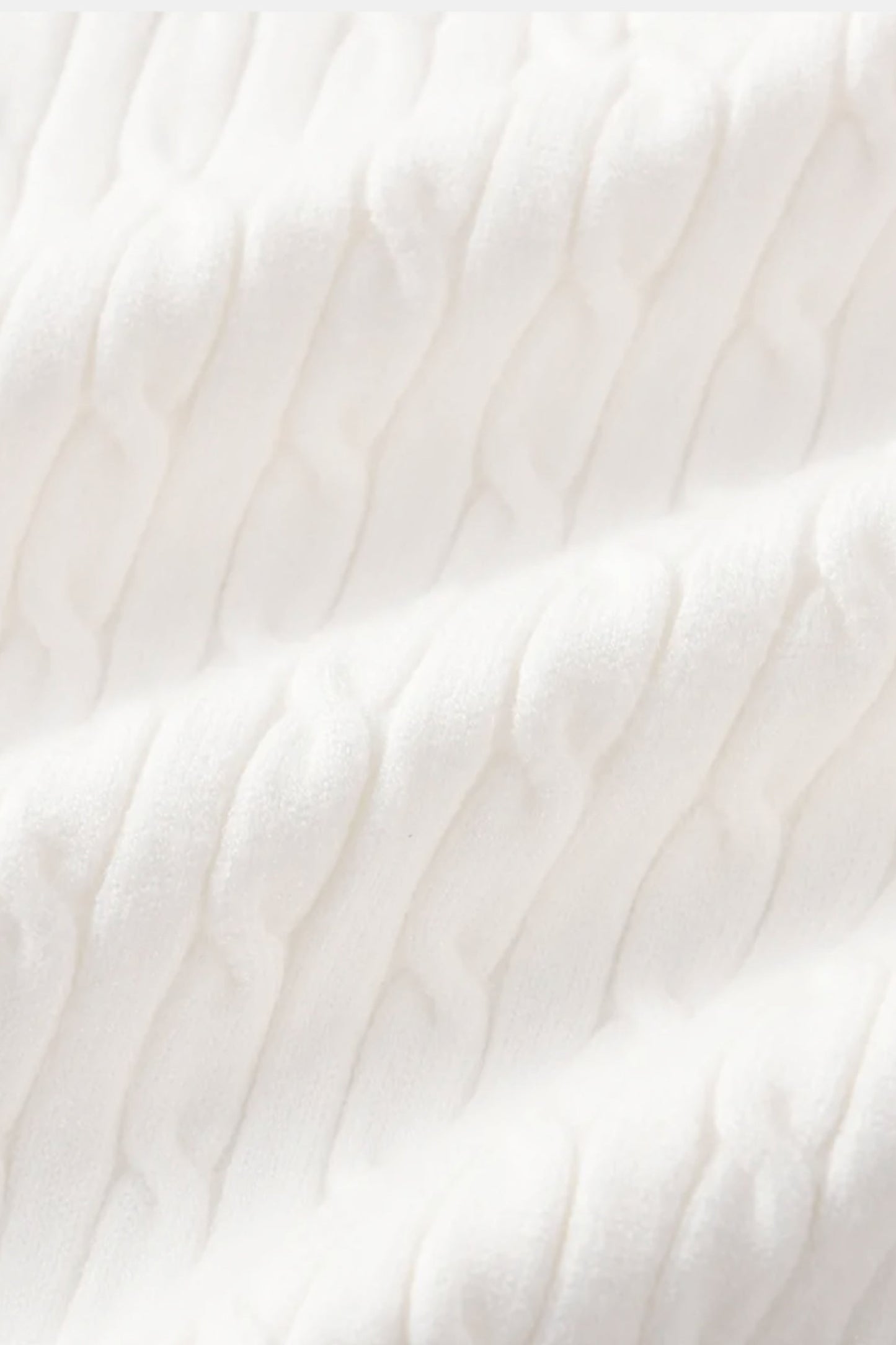 Strickpullover Zopfmuster mit Reißverschluss Damengröße