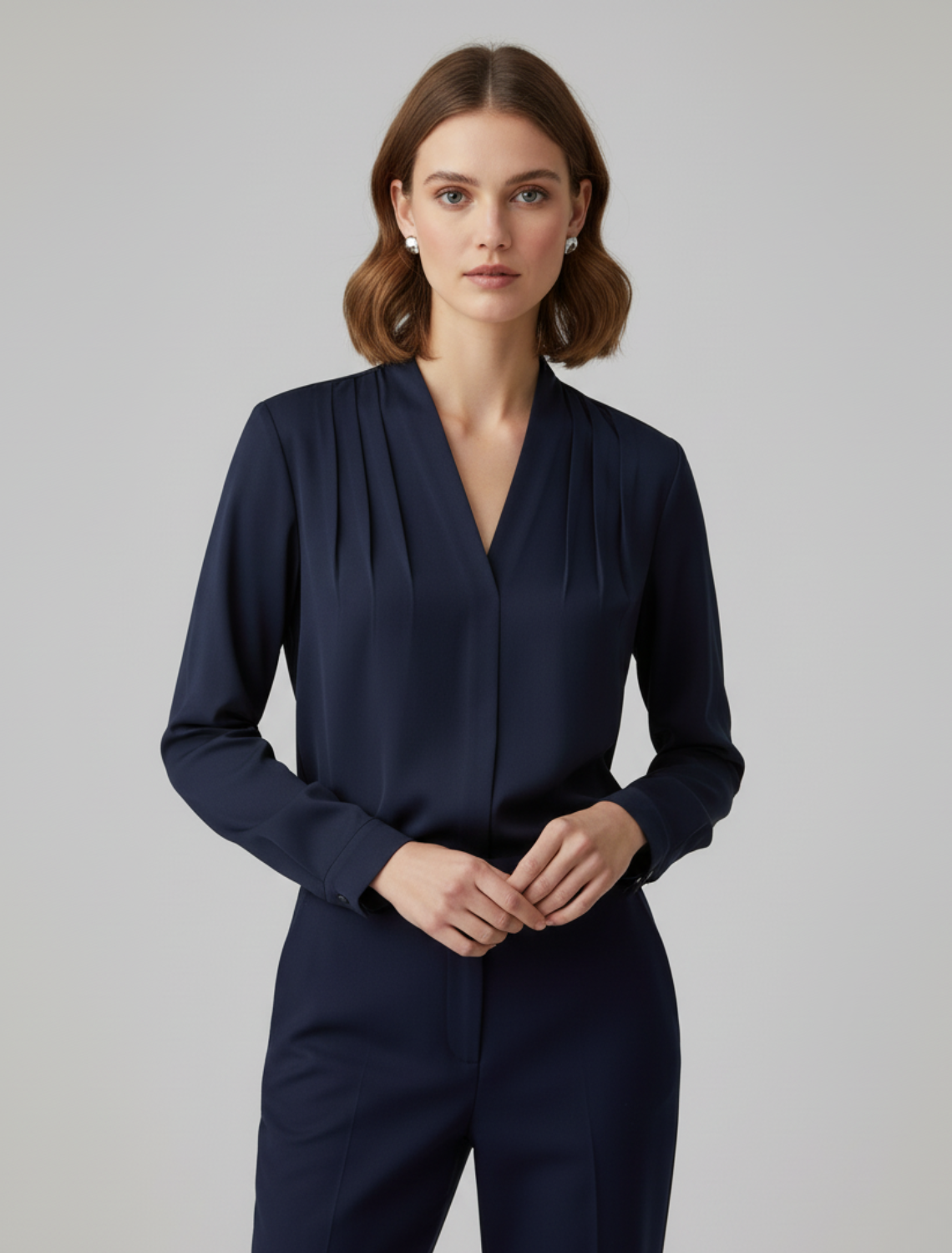 Damen Bluse Puffärmel Tailliert Elegante Bluse