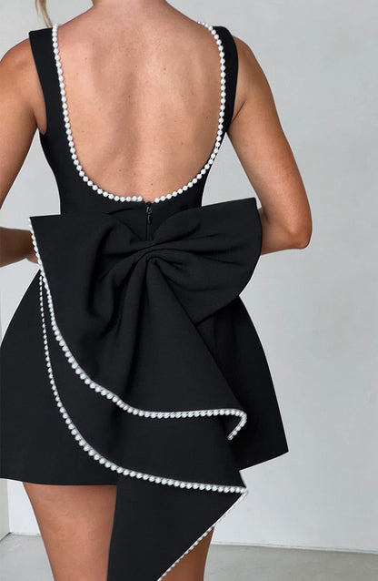 Damenkleid Hochzeitsgast Minikleid Struktur Optik