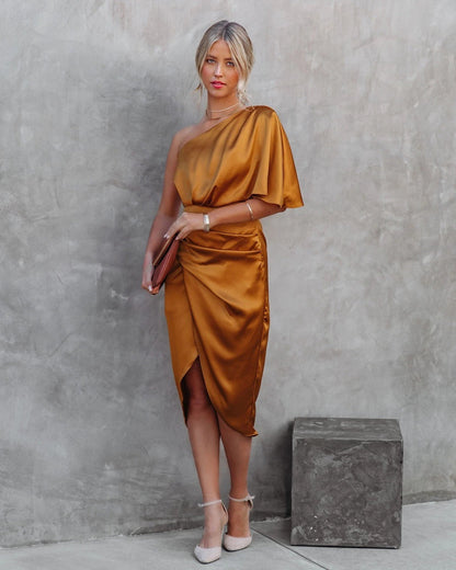 Sexy Asymmetrisches Abendkleid Damen Rockkleid Kurz