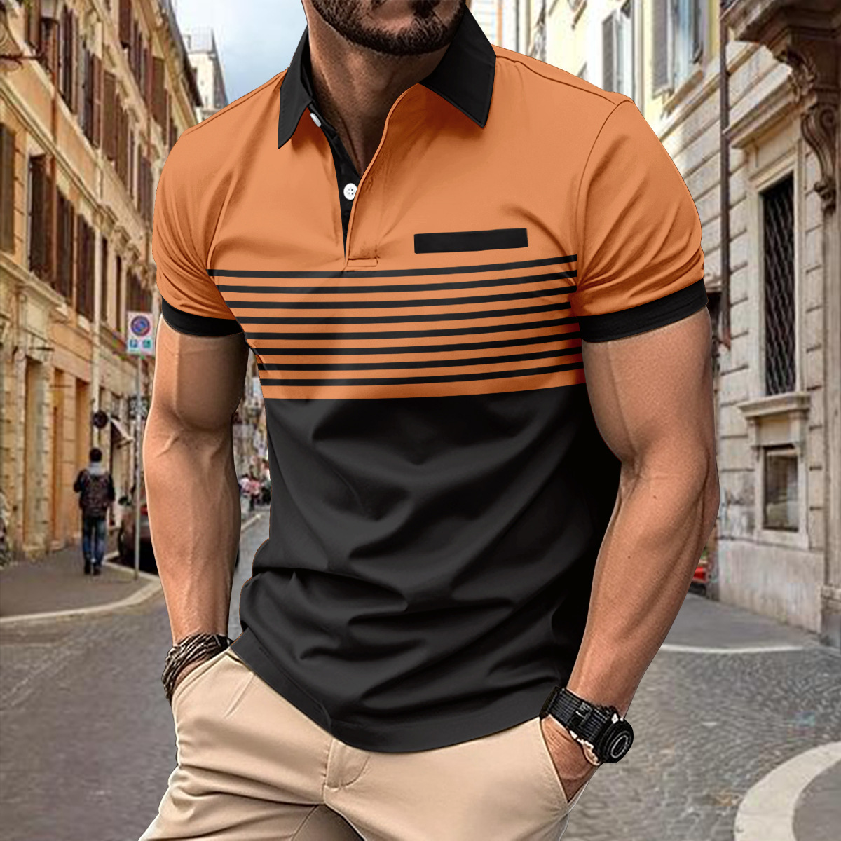 Herren Polo Shirt Sportlich Modern Elegant