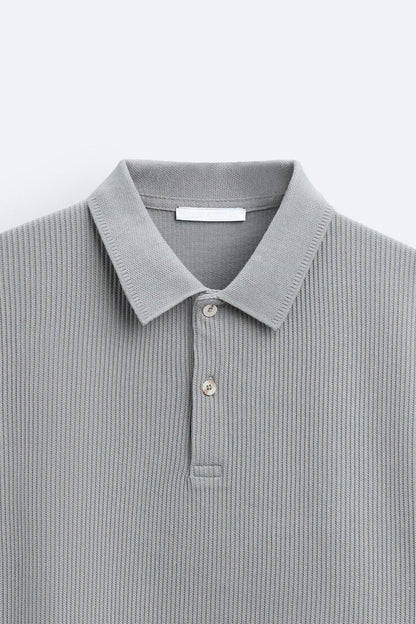 Kurzärmliges Poloshirt Weiß Bequem Minimalistisch