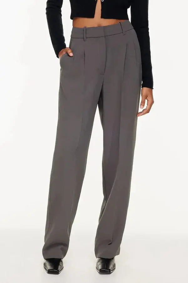Weite Damen Hose High Waist Elegant Bequem