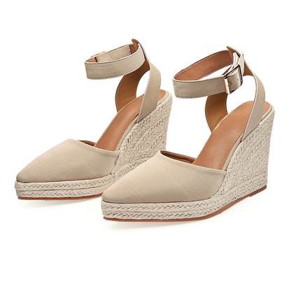 Keilabsatz Sandalen Damen Schuhe Heidi Stil