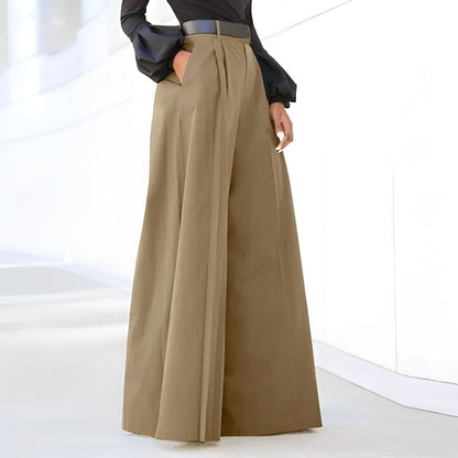 Damen Schlaghose Weit Bequem Elegante - BerlinGlamour