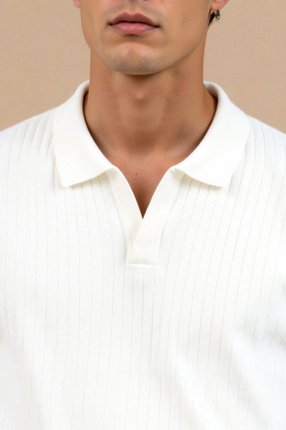 Elegantes Poloshirt Strick Modern Slim Fit