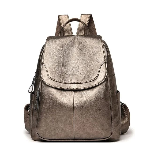 Leder Rucksack Frauen Stylisch mit Diebstahlschutz