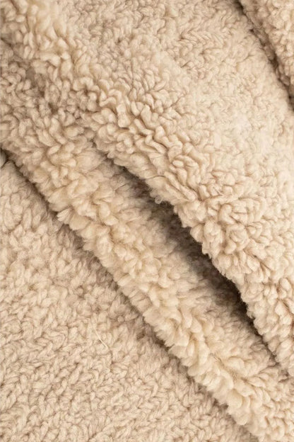 Langer Faux-Fur Mantel Damen Luxus Teddy Coat Winter