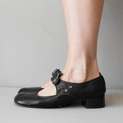 Leder Keilsandalen Damen Orthopädische Schnalle Verstellbar