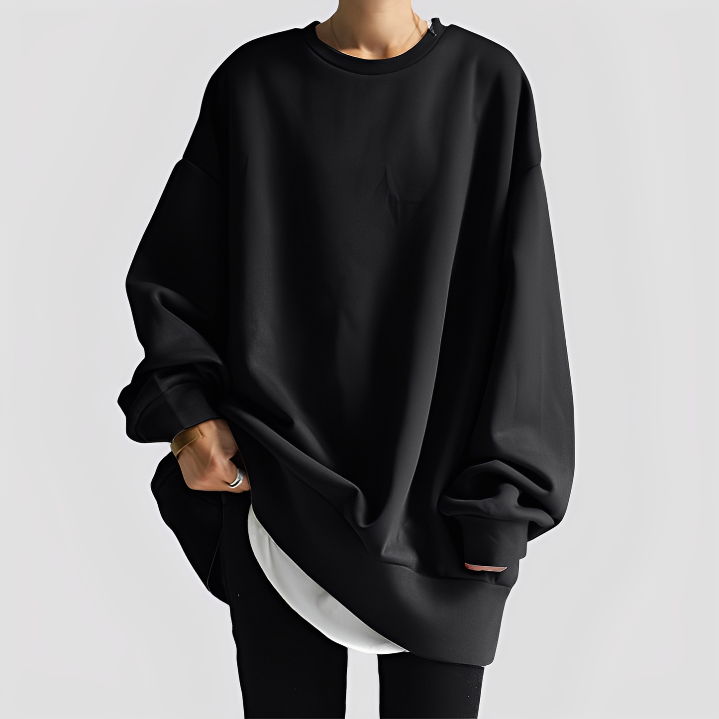 Damen Oversize Pullover Modern Großzügig