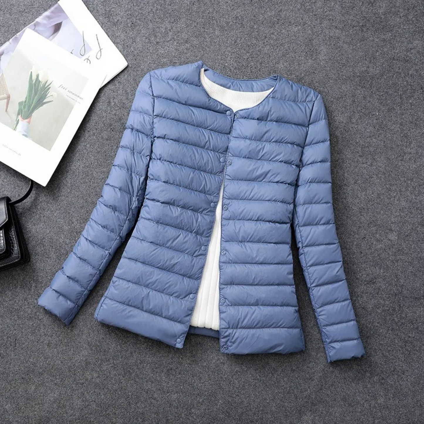 Leichte Daunenjacke Gepolstert Warm Damen
