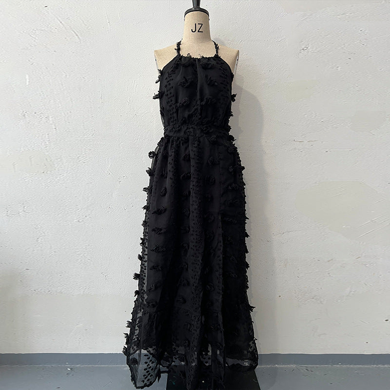 Langes gestricktes Kleid von BerlinGlamour mit Rückenausschnitt