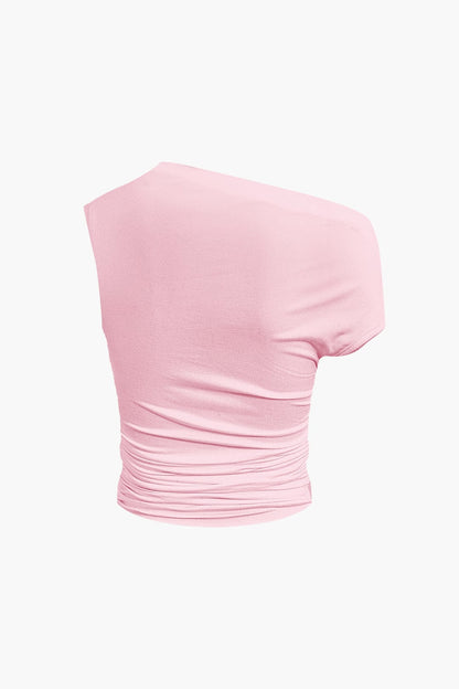 Elegantes One-Shoulder-Top mit Minirock Damen