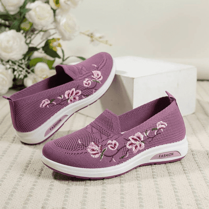 Damen Orthopädie Schuhe Bequem Blumenmuster