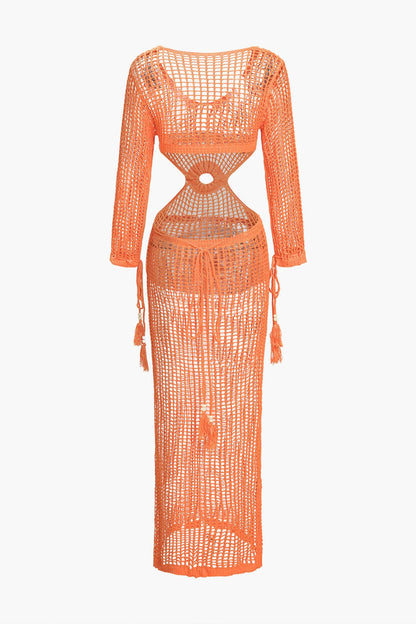 Sommerkleid Boho Strandkleid mit Cut-Outs Urlaubsoutfit