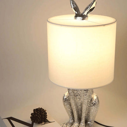 Kaninchen Tischlampe Gold Dekorativ mit Schirm