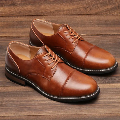 Herren Derby Schuhe Vintage Look Lederschuhe