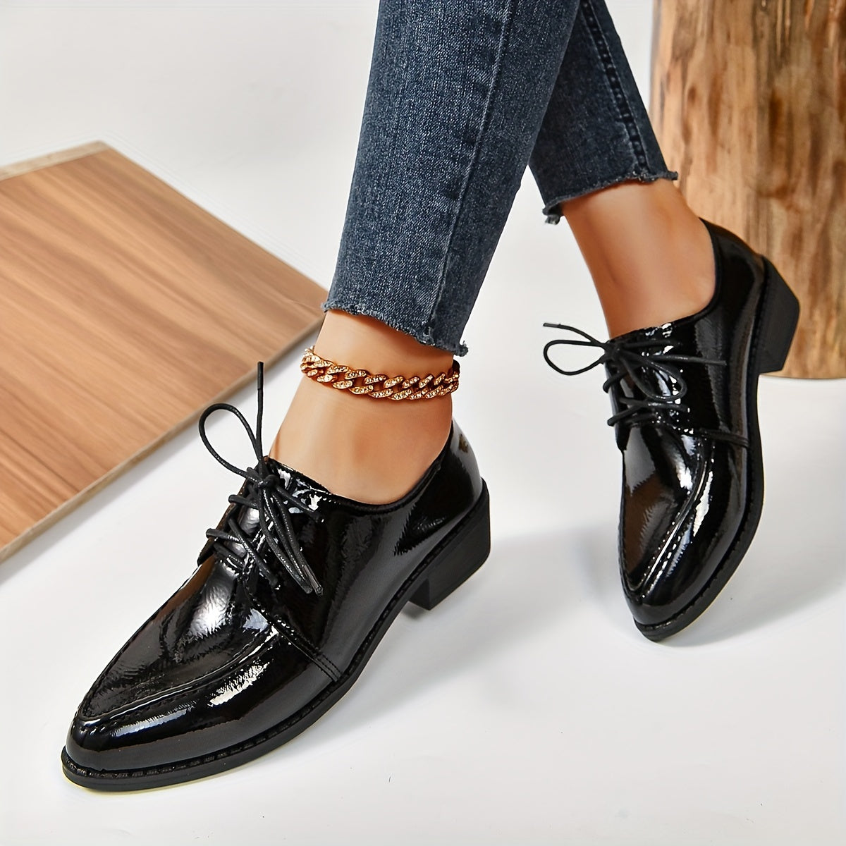 Frauen Loafer Schuhe Elegante Schwarz