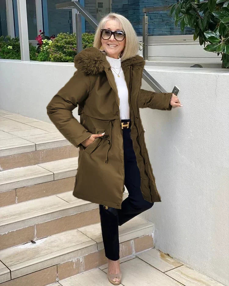 Große Winterjacke Damen Oversize Warm