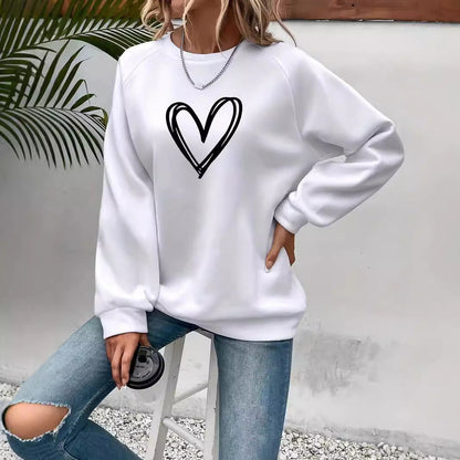 Rundhals Sweatshirt Langarm Trendig Damen - BerlinGlamour