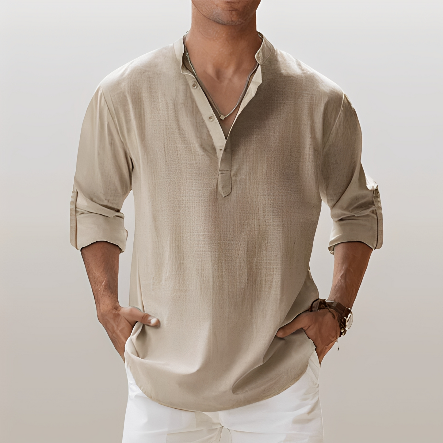 Herren Sommerhemd Slim Fit Modern