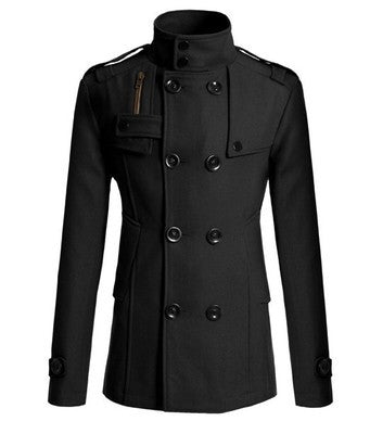 Herren Mantel Überzieh Elegant mit Taschen