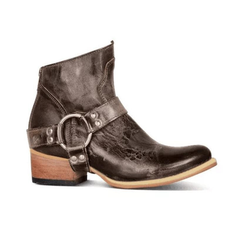 Damen Schuhe Leder Stiefel Elegante Schwarz - BerlinGlamour